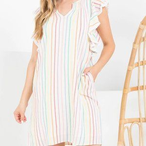THML Flutter Sleeve Dress